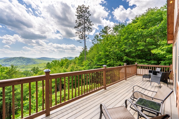 Relax and enjoy the views from the wrap around deck!