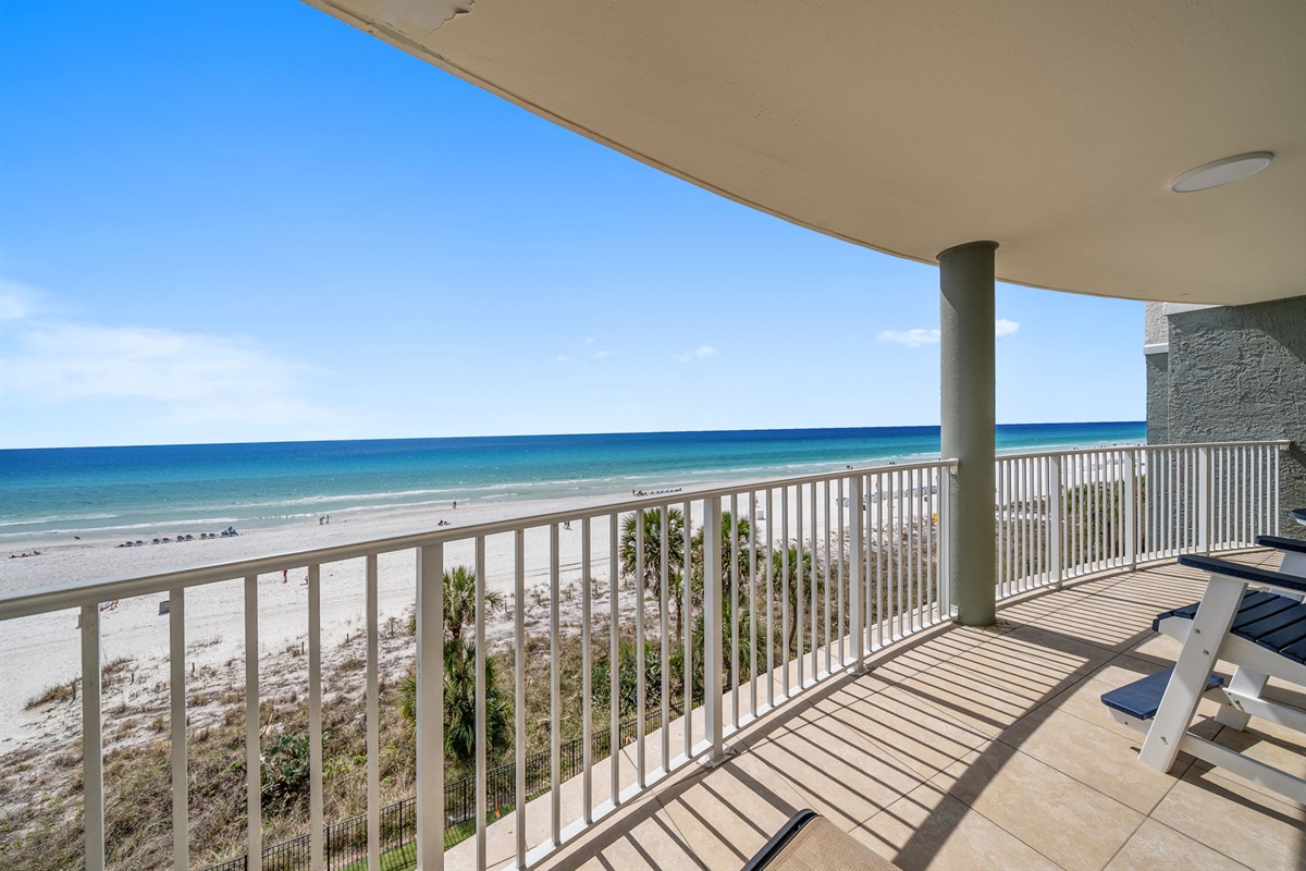 Stunning views from the 4th floor balcony at Long Beach