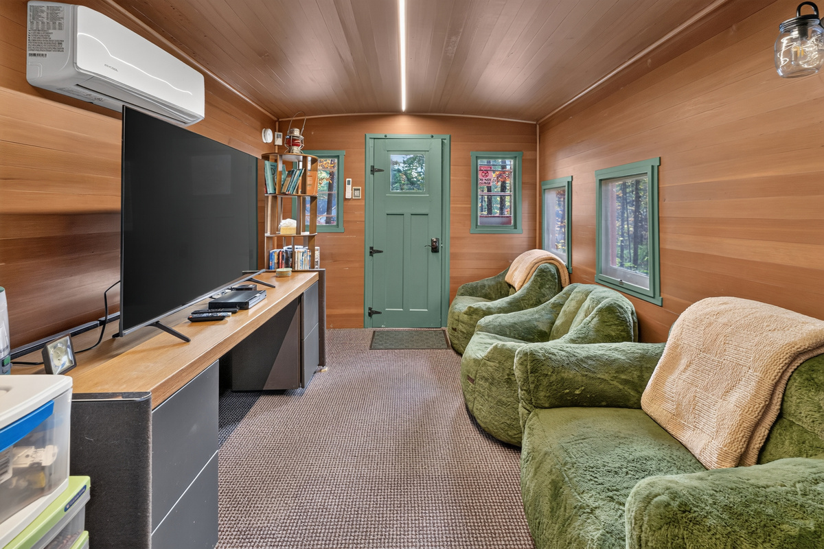 Train converted into home- living area