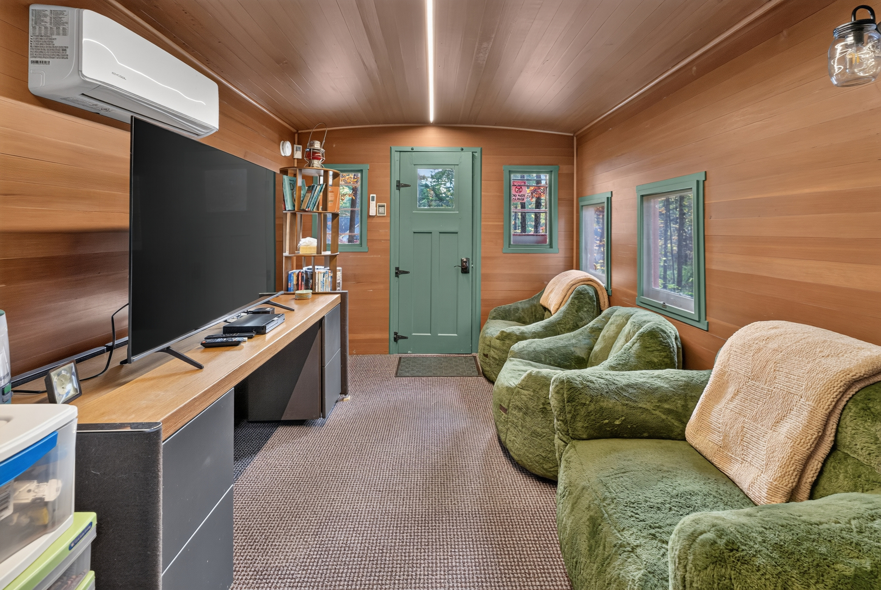 Train converted into home- living area