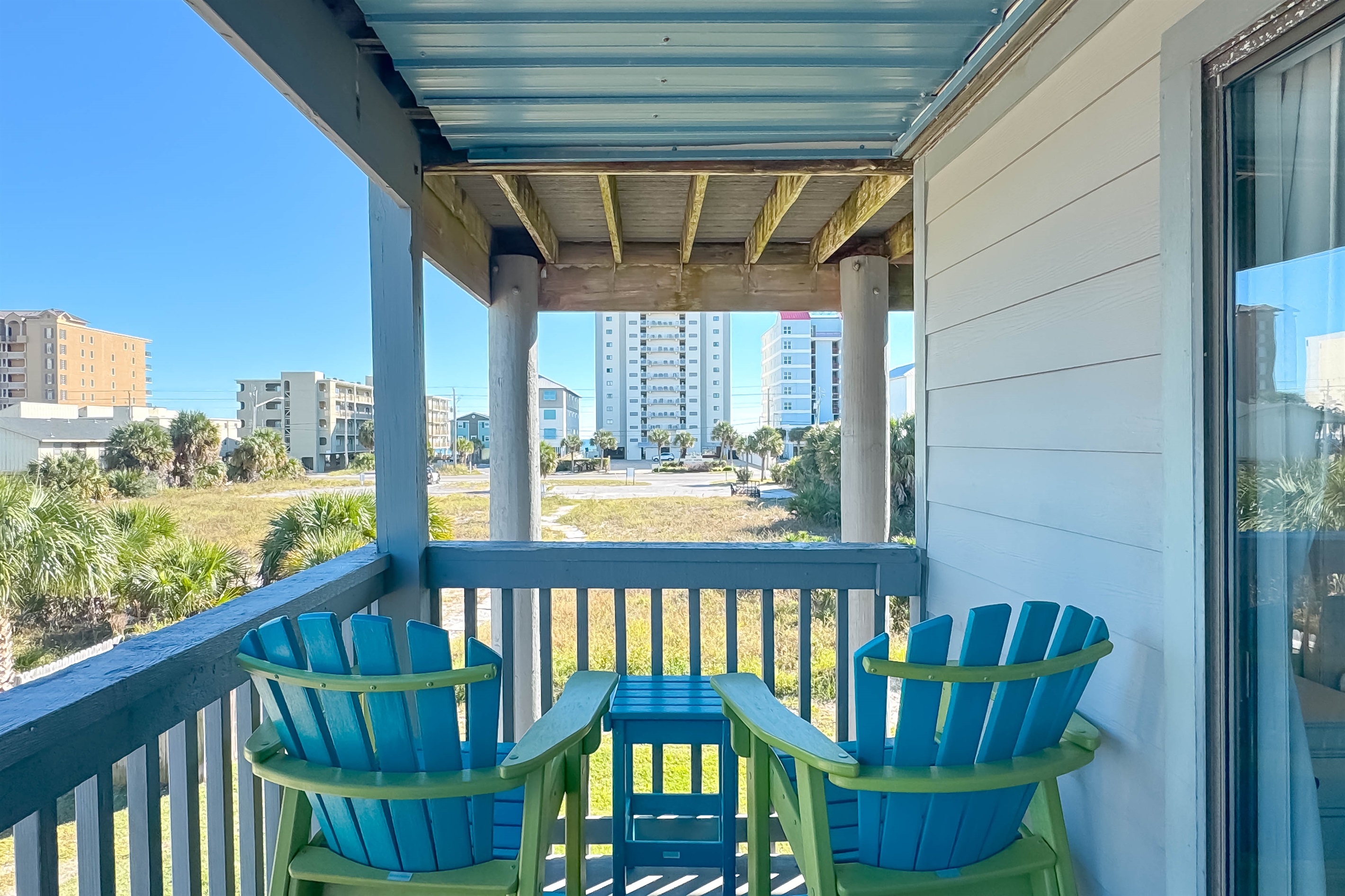 This view is facing towards the beach
