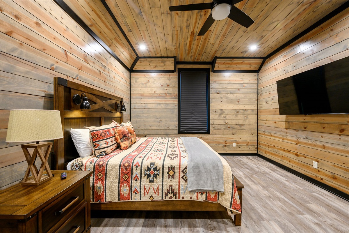 4th king bedroom with Roku TV.