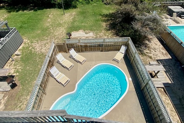 View of pool from 3rd Floor Deck.