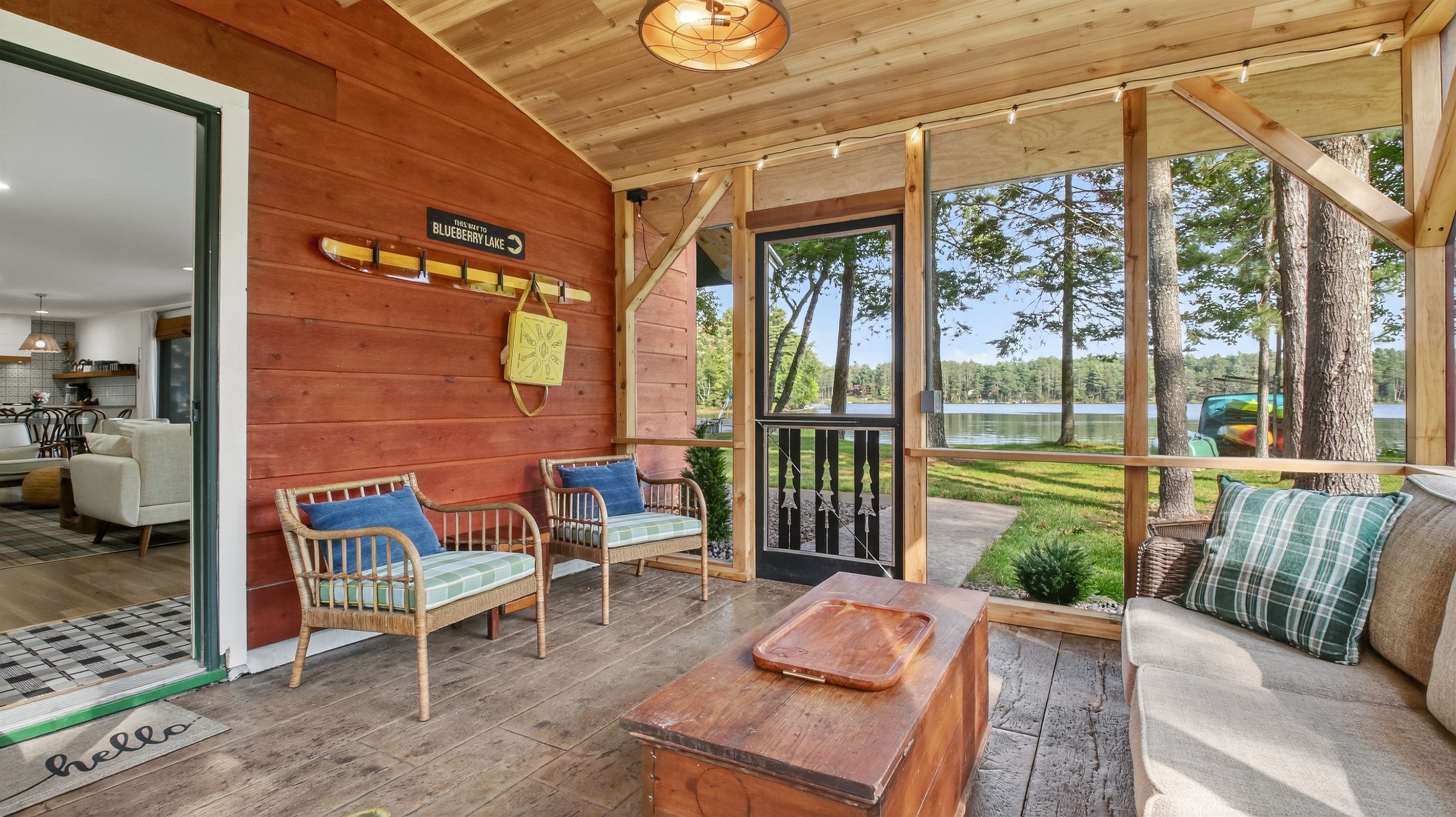 Take in the lake views on the bug-free screen porch.