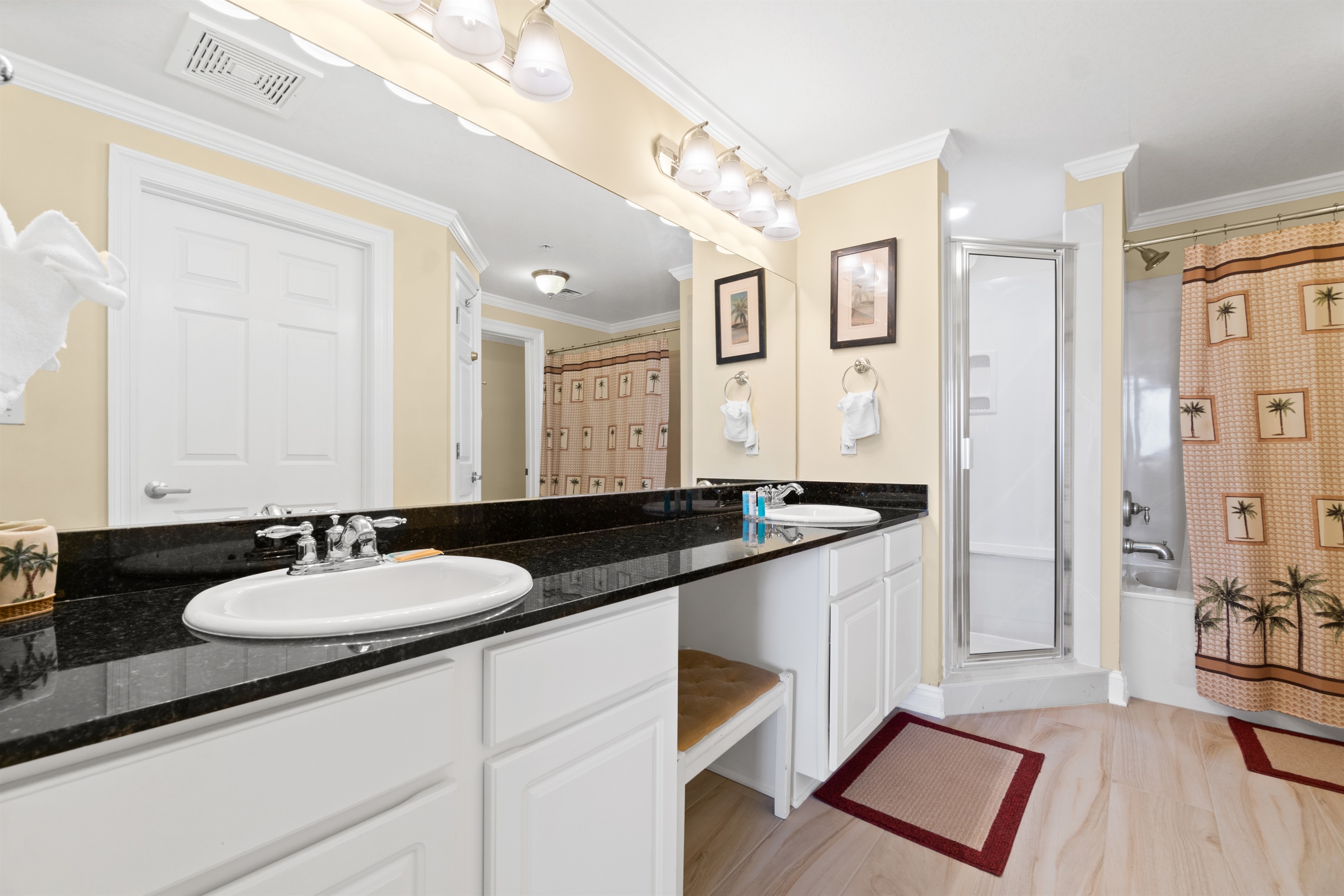 Master bathroom double sink