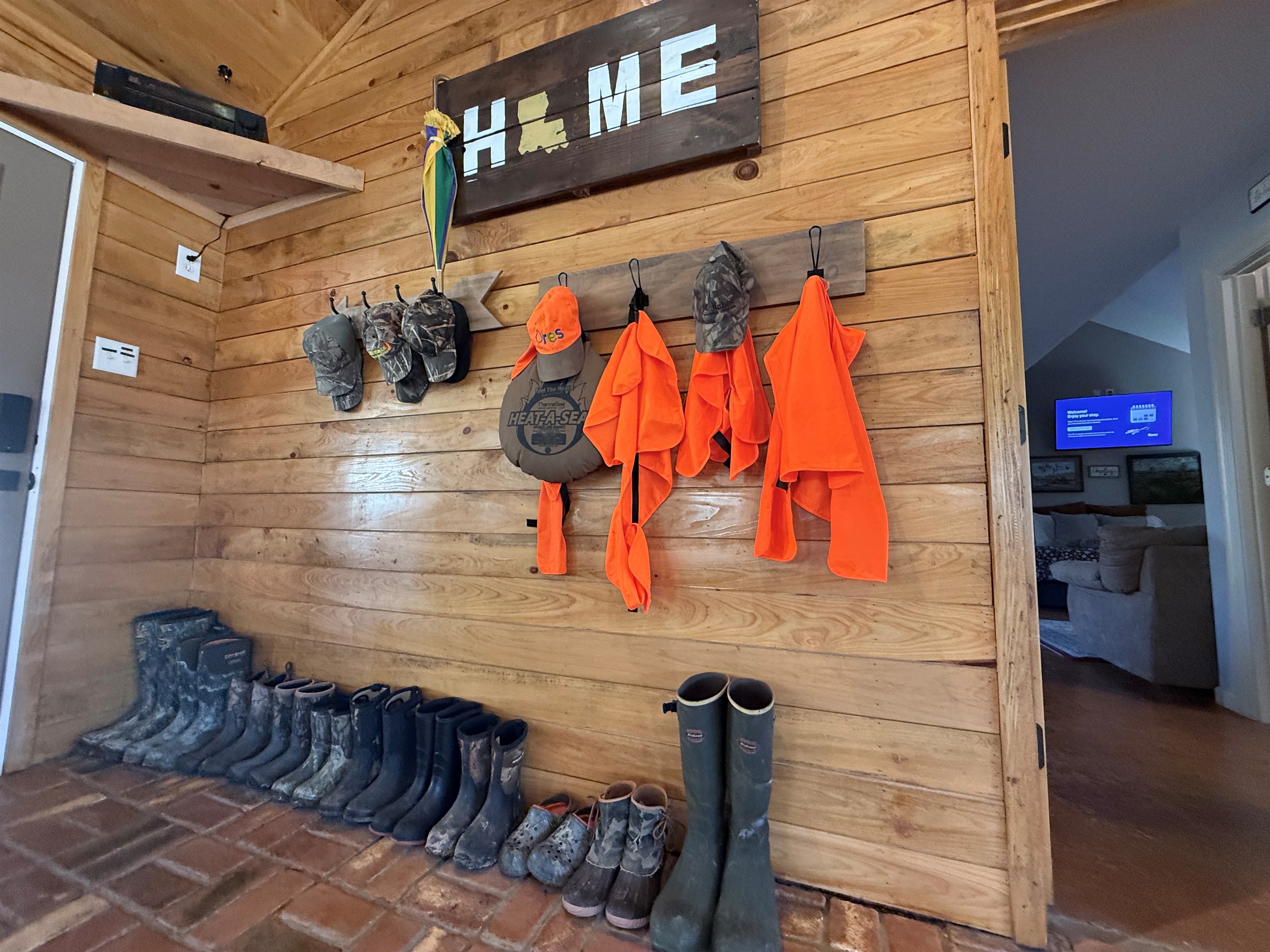 Borrow some boots and safety orange before setting off on your nature walk 