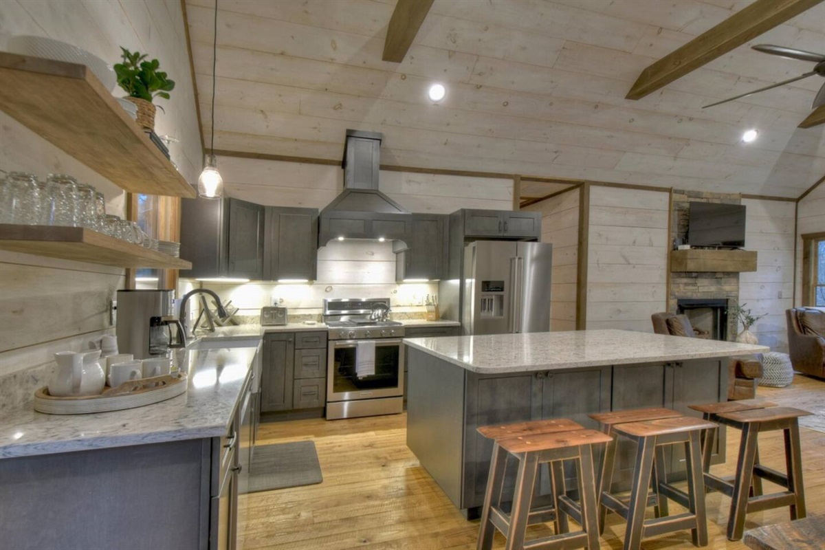 Beautiful kitchen with all the counter space you could hope for.