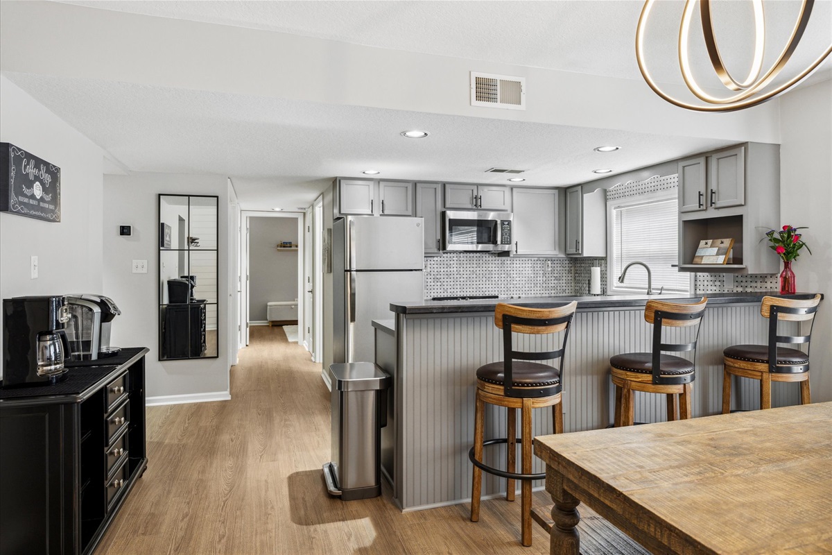 Coffee Bar and Hightop Bar area