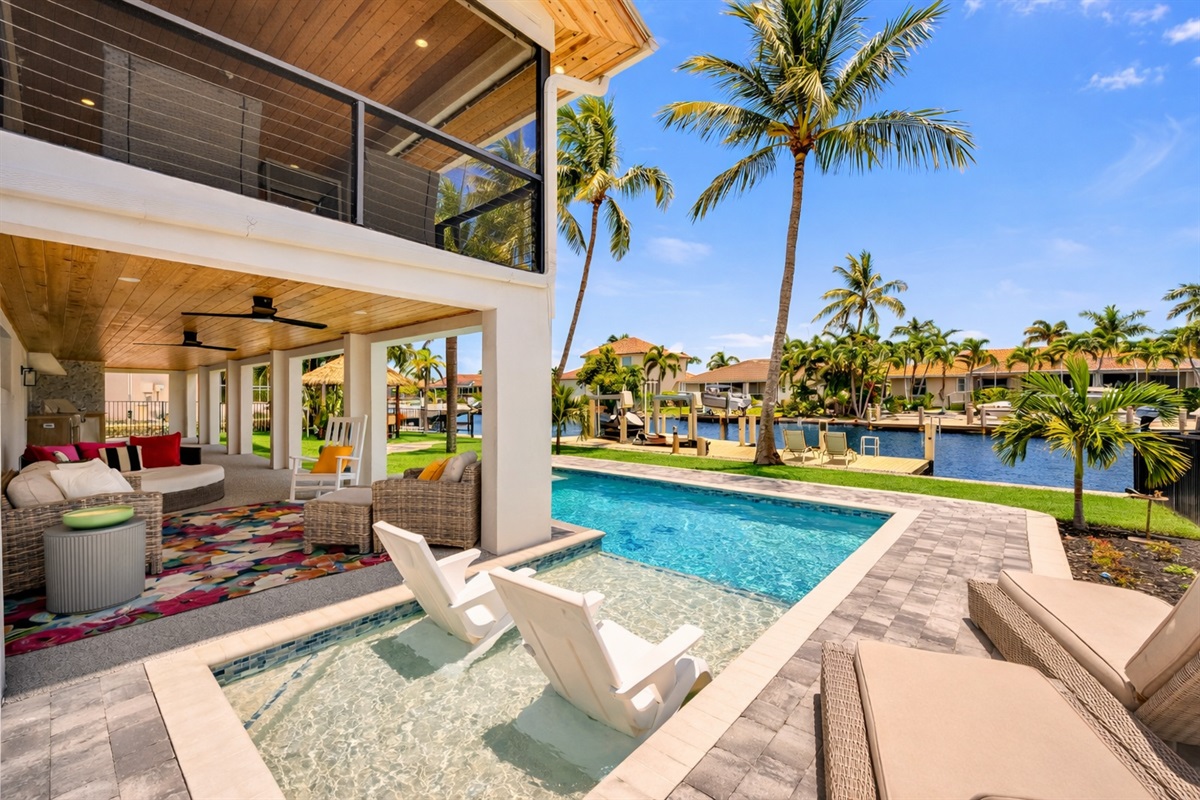 Backyard overlooking the canal