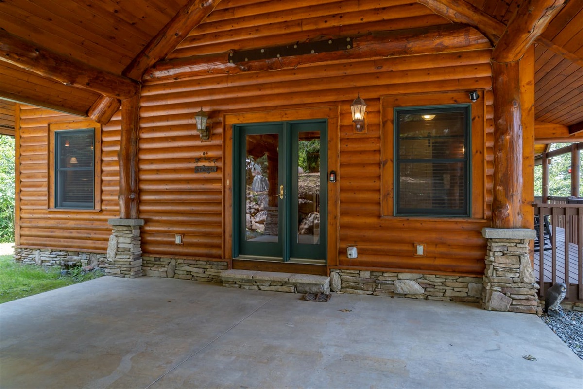 Fully covered portico garage