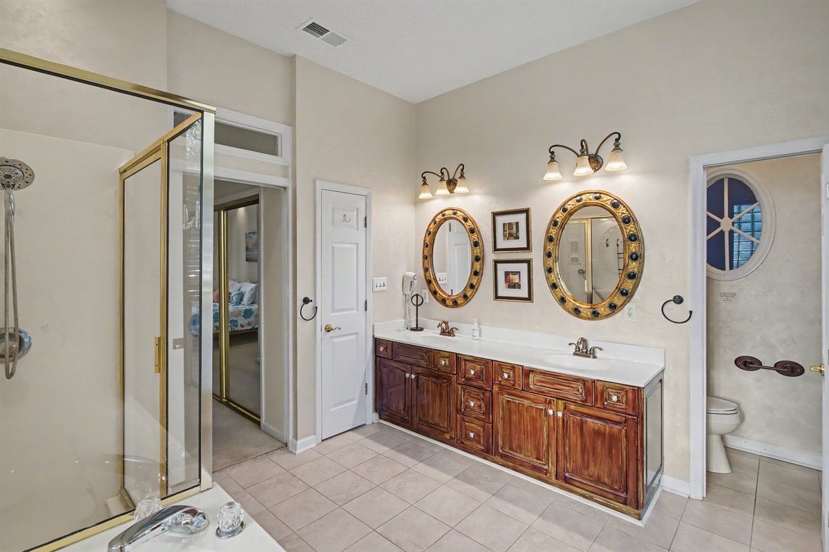 Main Bathroom with double sinks