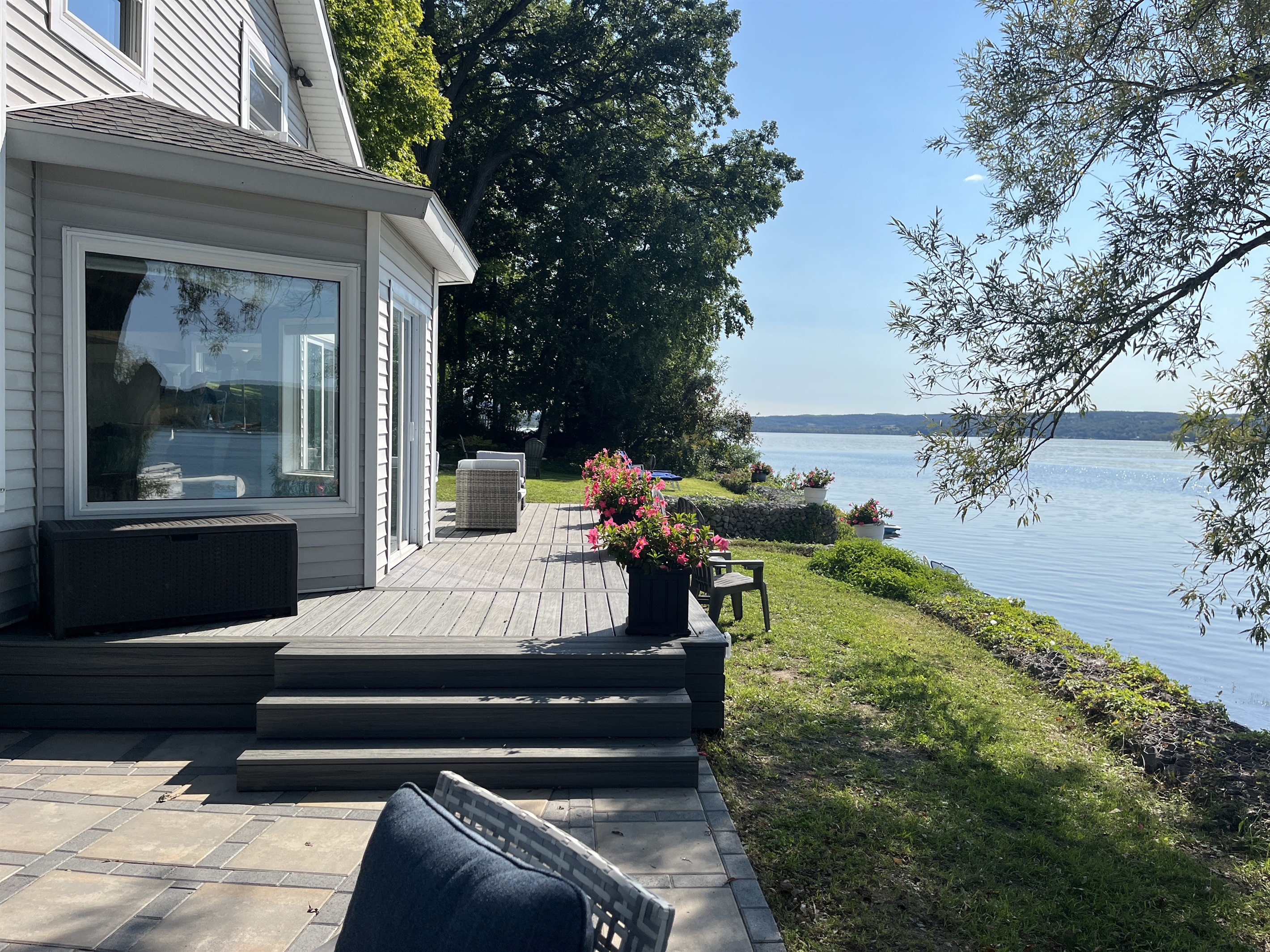 Rear patio and deck