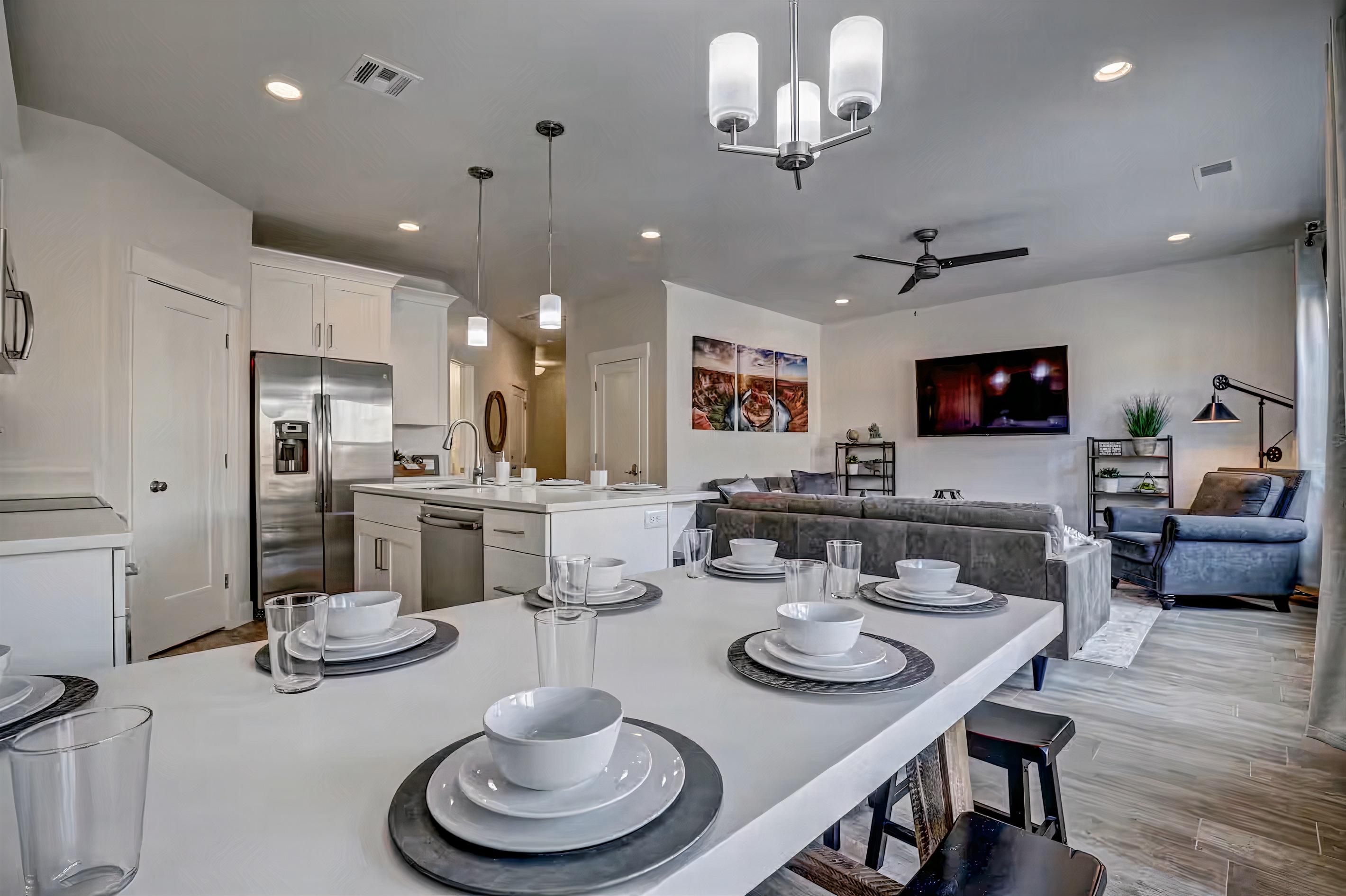 Open dining area.