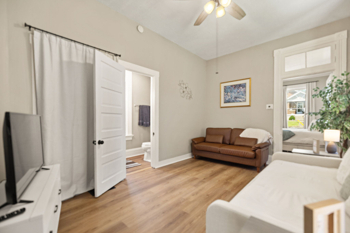 Open-concept living area to relax after a long-day and enjoy watching TV