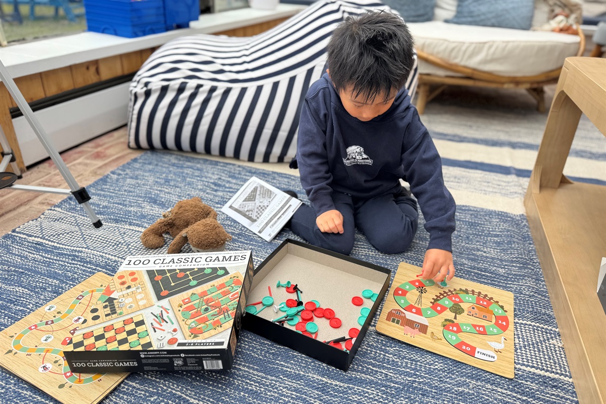 Games galore for the toddlers to explore.