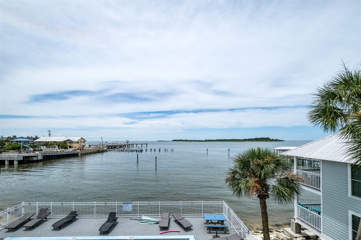 View of the Gulf from the porch