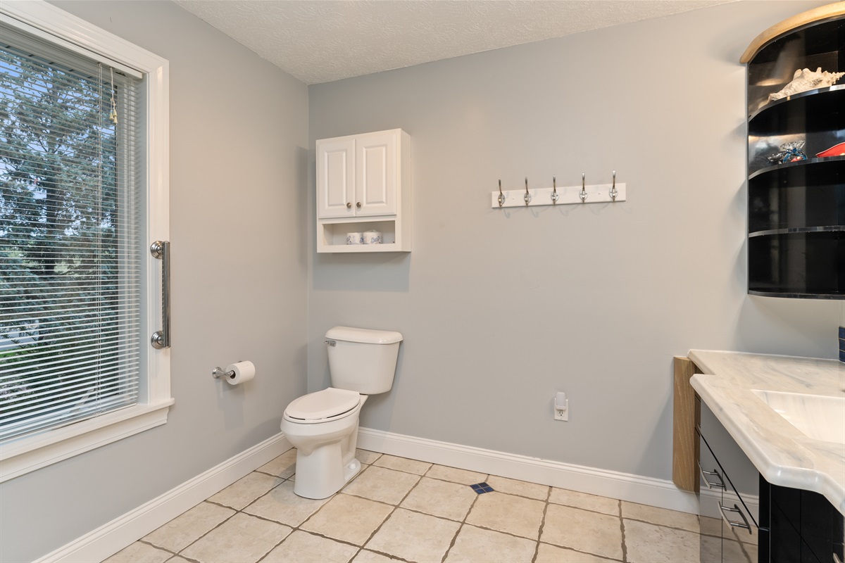 Full master bathroom with walk in shower