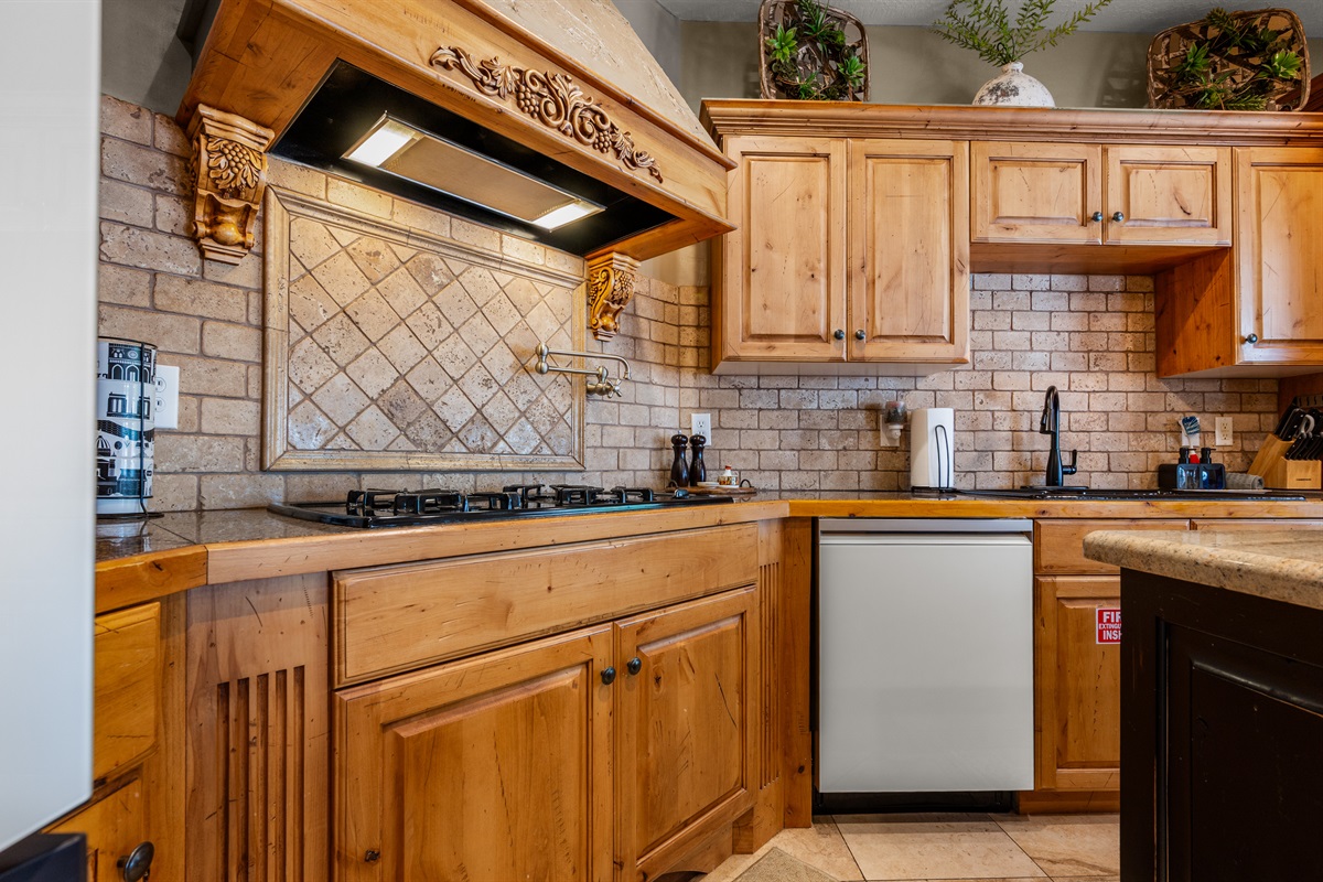 Prepare meals with ease in a fully stocked kitchen made for group stays.