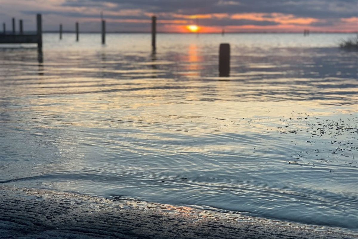 Beach access with stunning waterfront sunsets