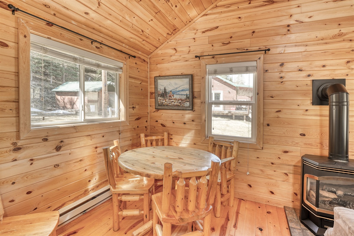 Dining area in living room