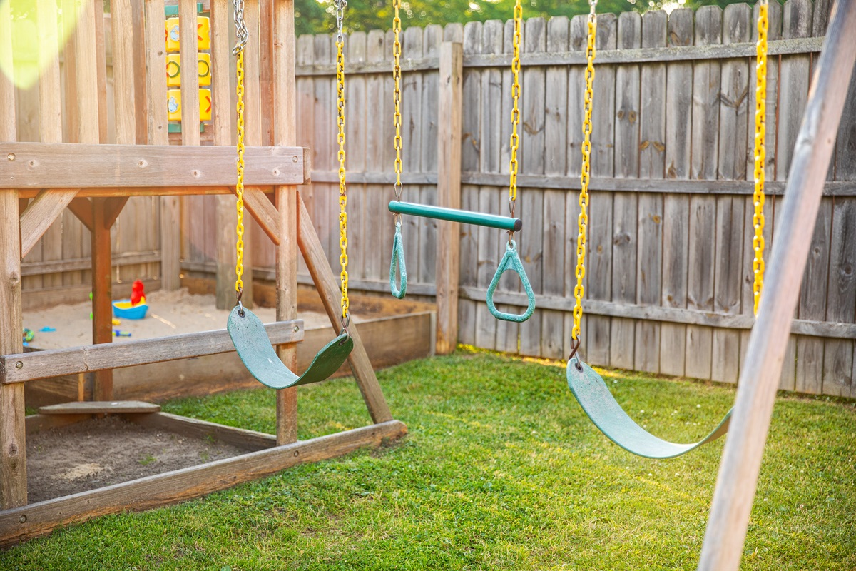 Watch the little ones swing, climb, and imagine all day long in a backyard designed just for them.