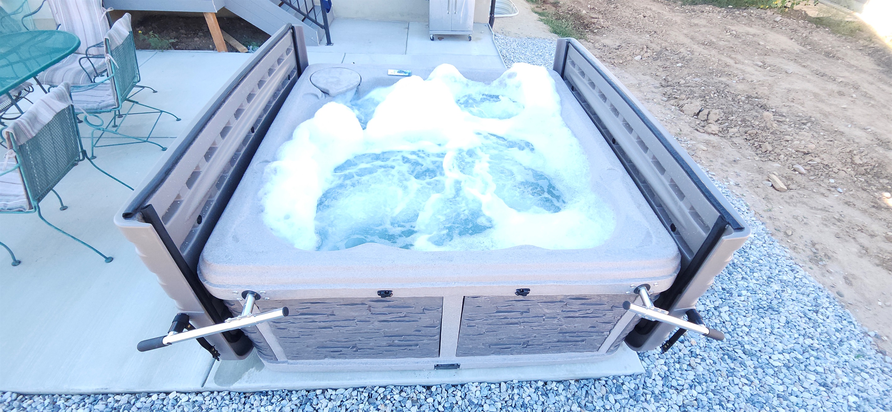 Relax and rejuvenate in your own bubbling hot tub oasis at Wasatch Peak Chateau.