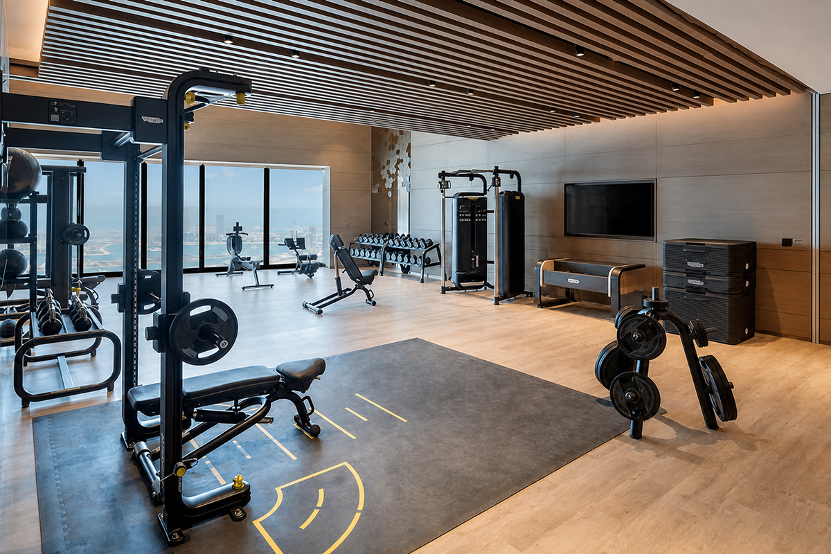 Rooftop gym free for all guests  with fantastic panoramic view