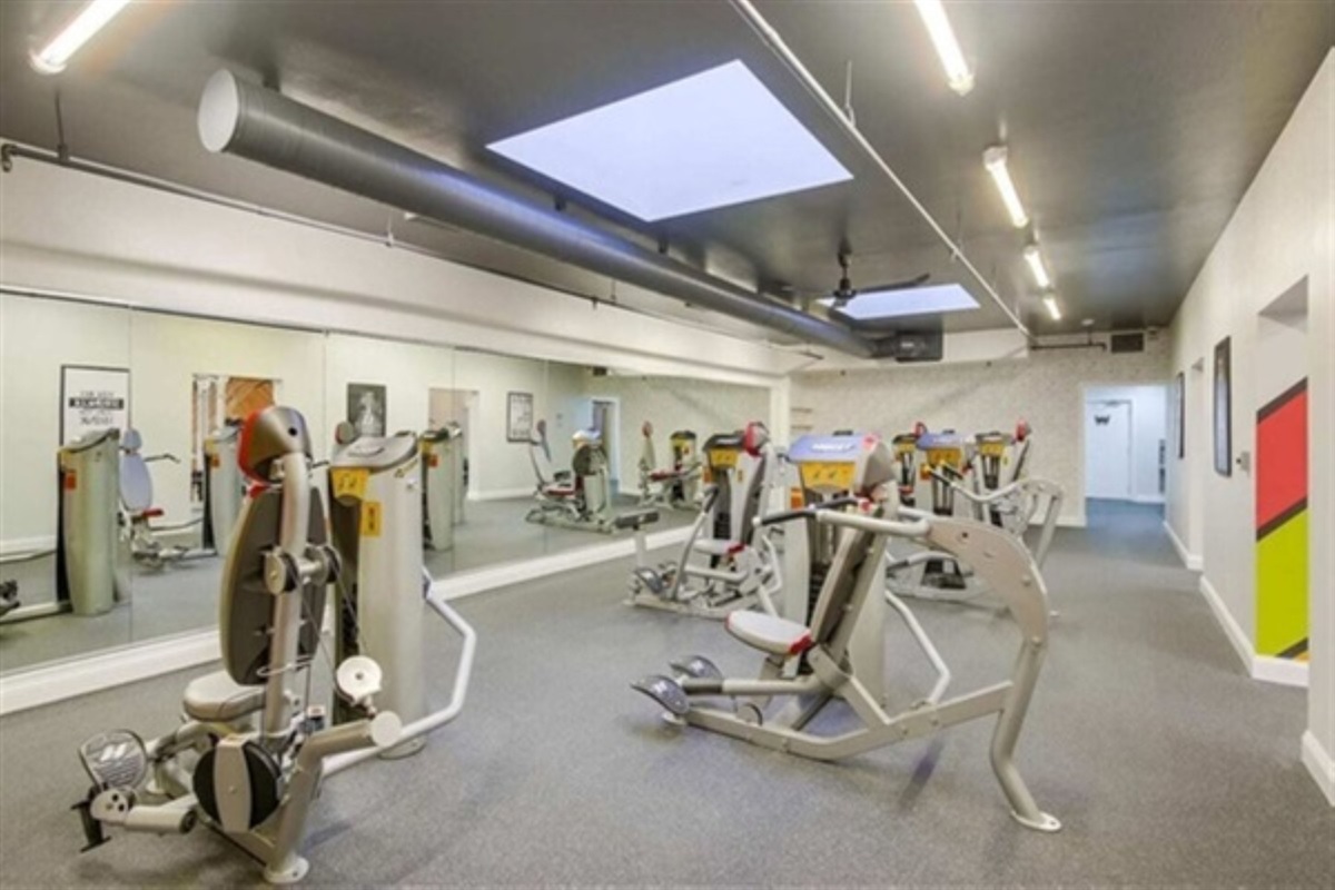 All the latest workout equipment.