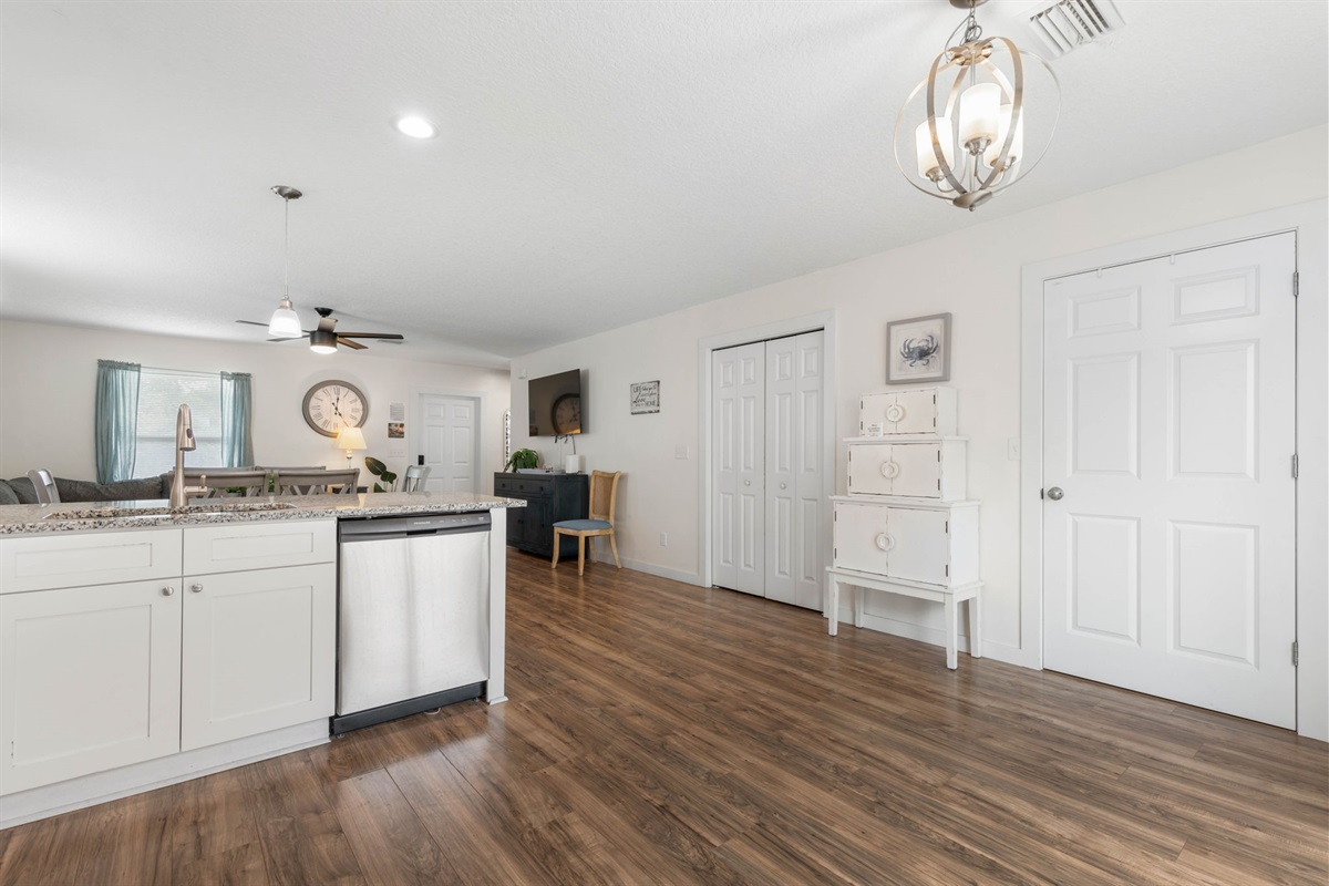 Coastal-inspired decor creates a calm and welcoming atmosphere throughout the home.