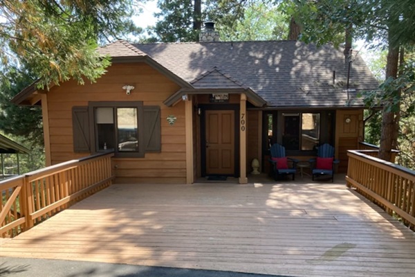 One step down to entrance.