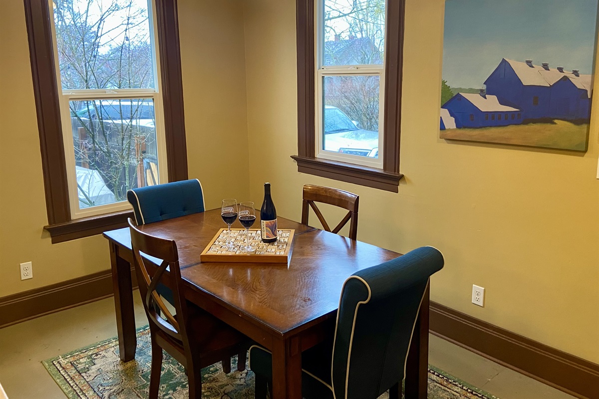 Kitchen Nook Table seating for 4. 