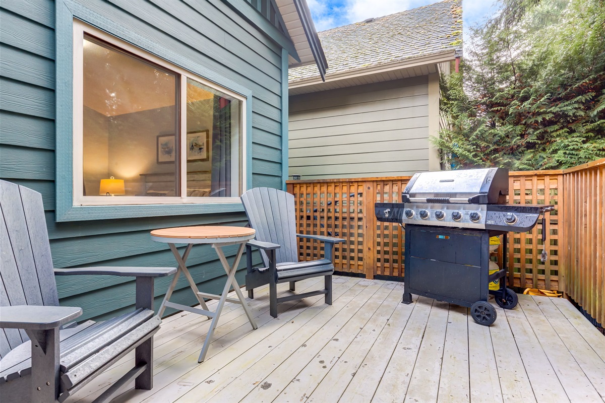 Back deck with BBQ 