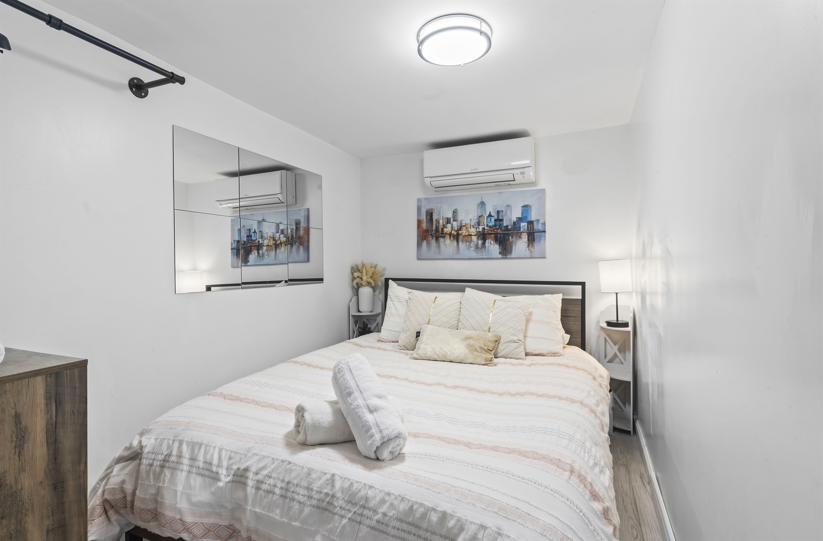 Stretch out, dim the lights, and enjoy deep uninterrupted rest in a serene bedroom made for recharging.