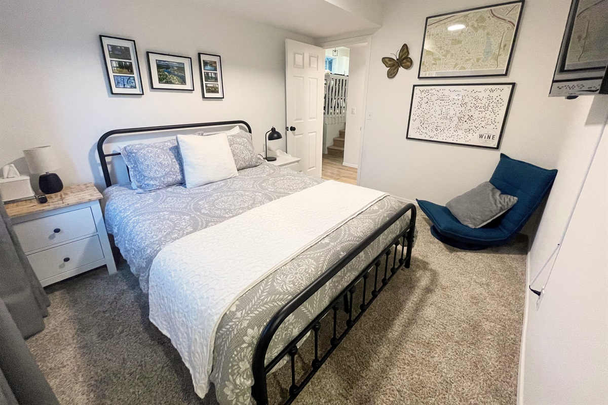 Bedroom 4  has Queen Bed, Smart TV and Walk In Closet and is ground level.