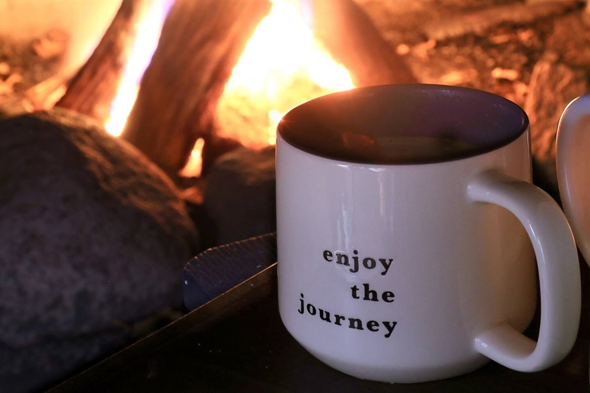 Drink by the firepit