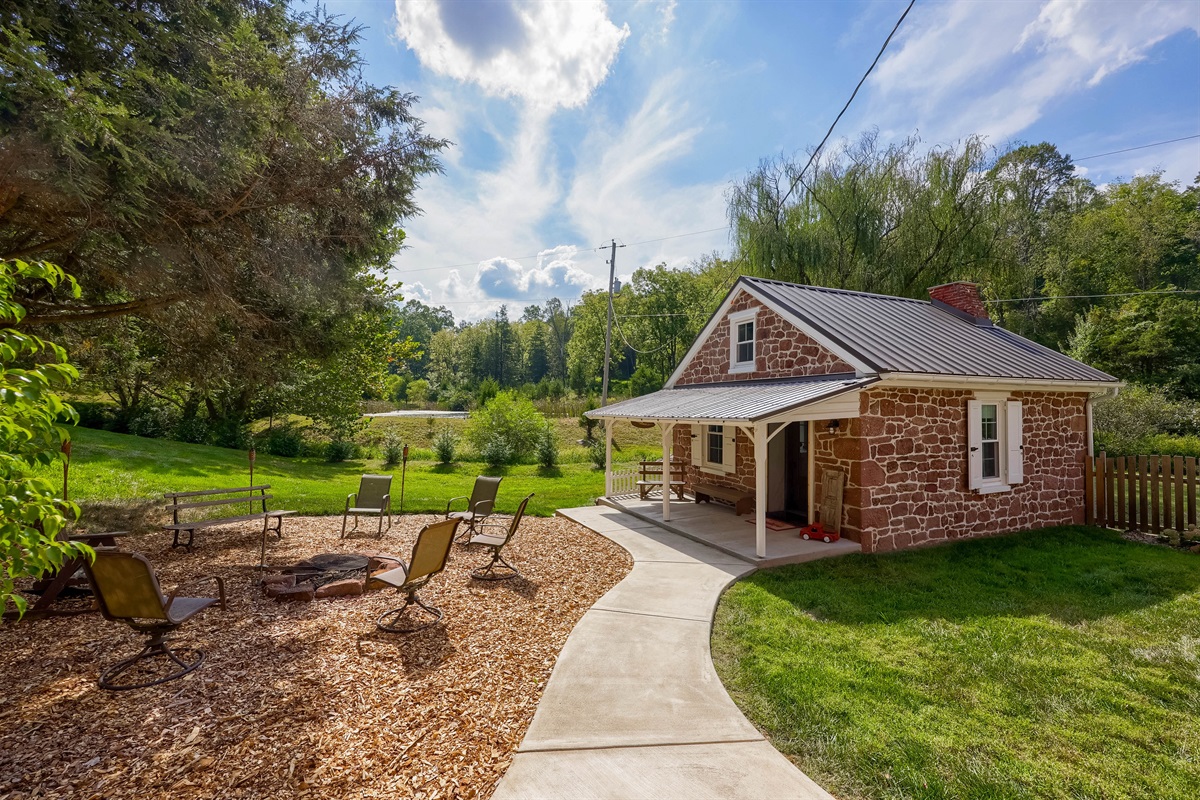 Firepit and Spring Kitchen shot