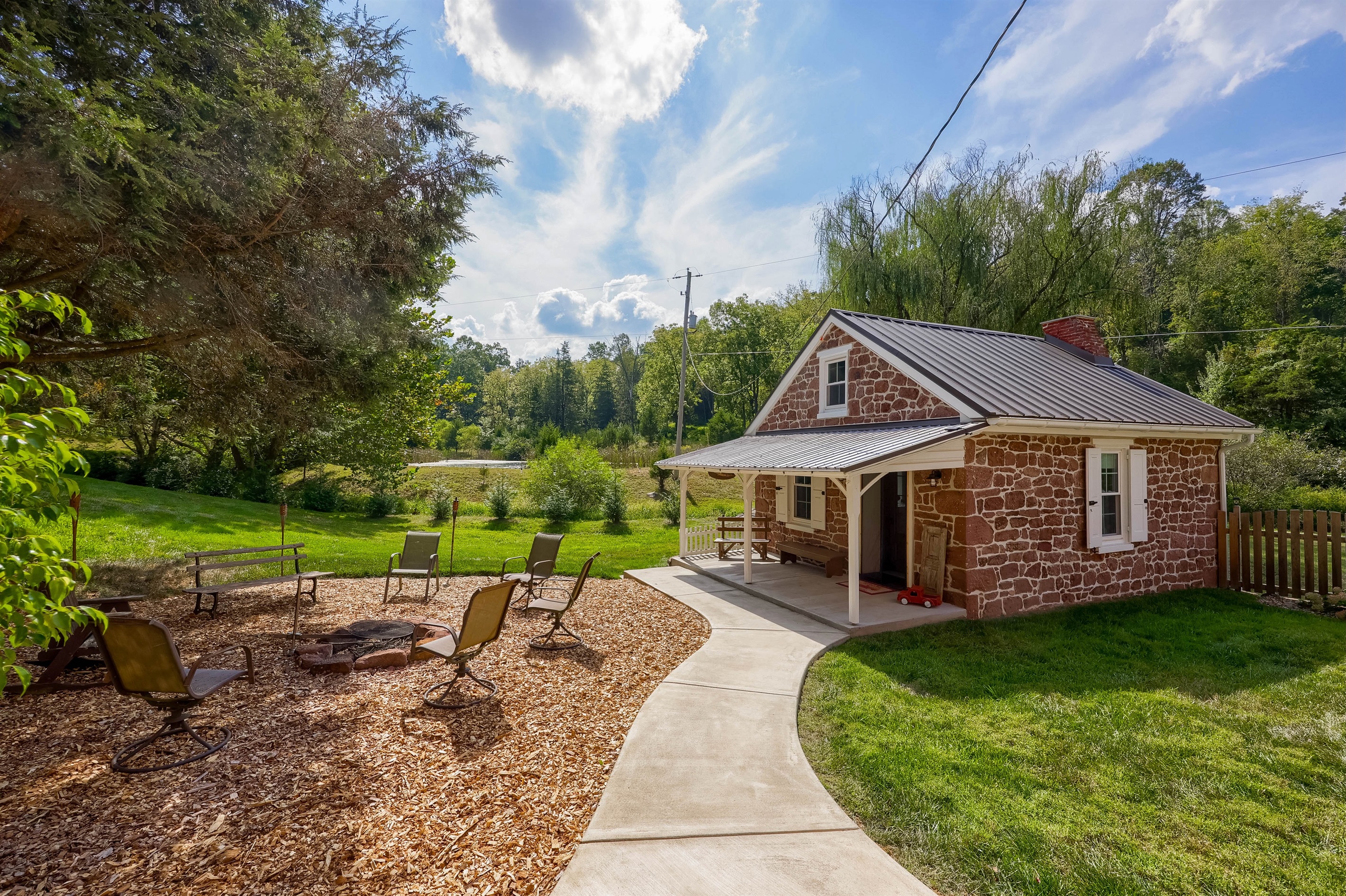 Firepit and Spring Kitchen shot