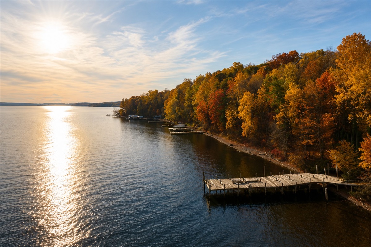 Enjoy 800 ft of access to Cayuga lake (please note the docks pictured are not available for guest use)