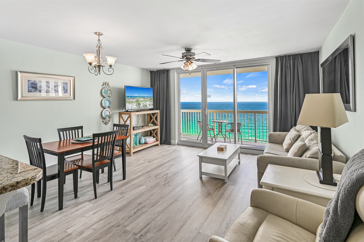 Living/Dining Room with Ocean View