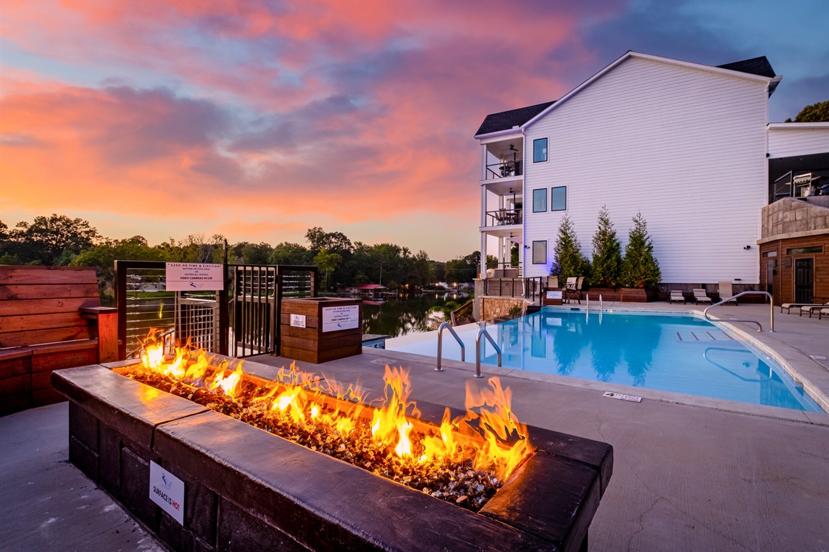 Gather Around the Fire Table and Enjoy the Sunset