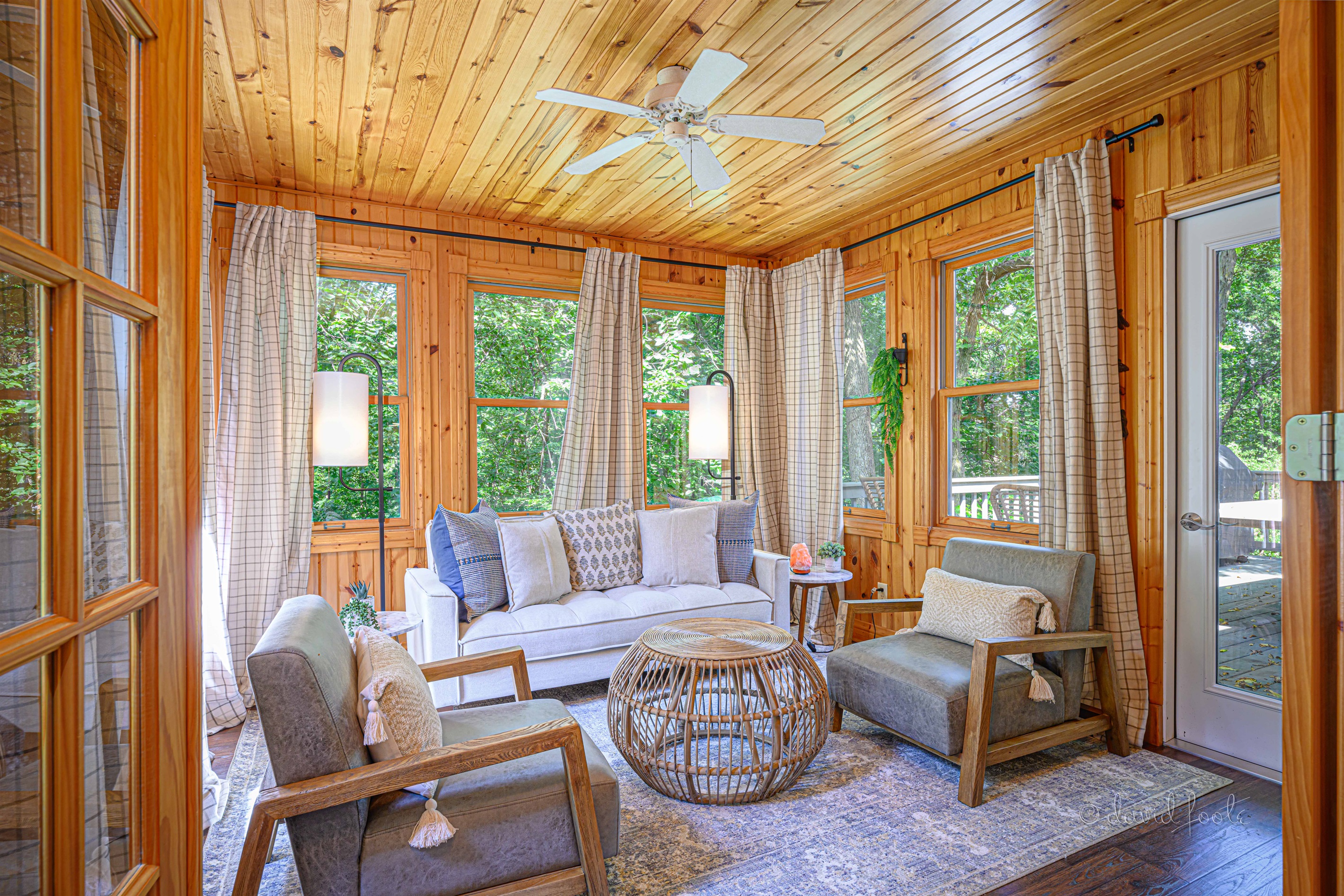 Sun room off dining room perfect for relaxing and catching up with family and friends