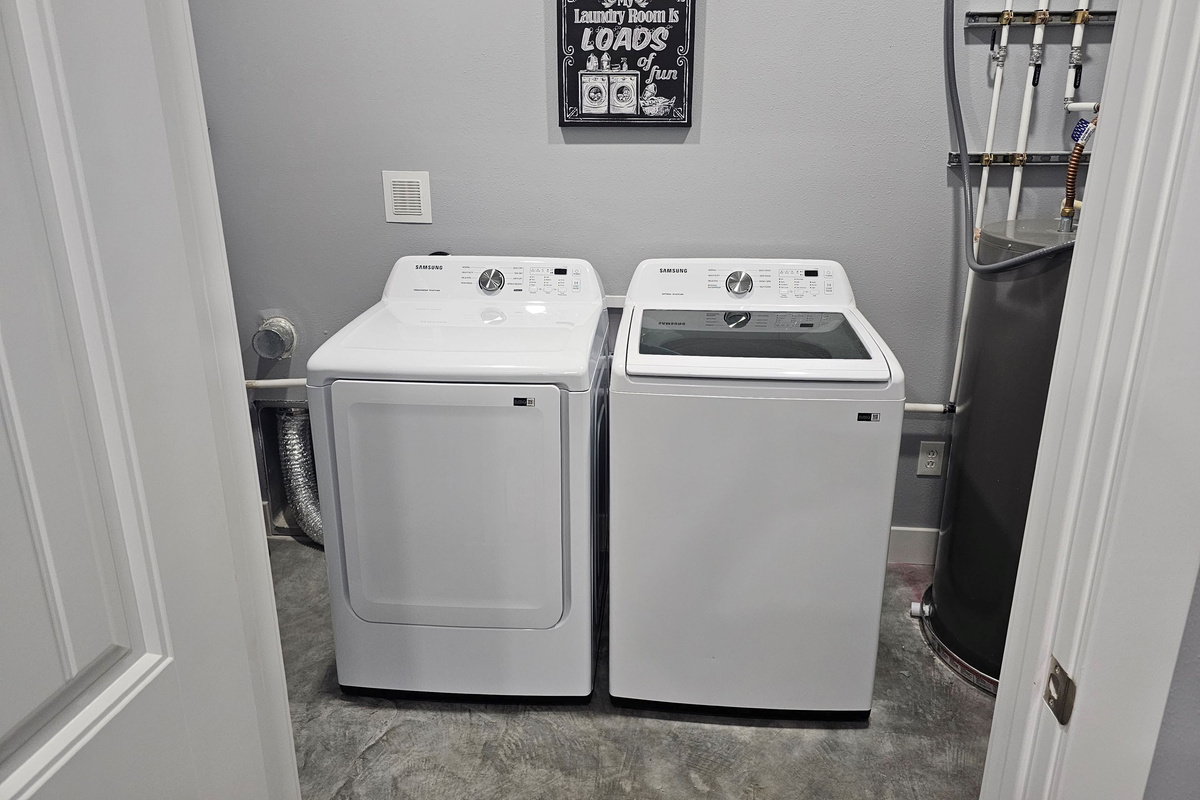 A second set of convenient laundry access for family vacations and longer trips.
