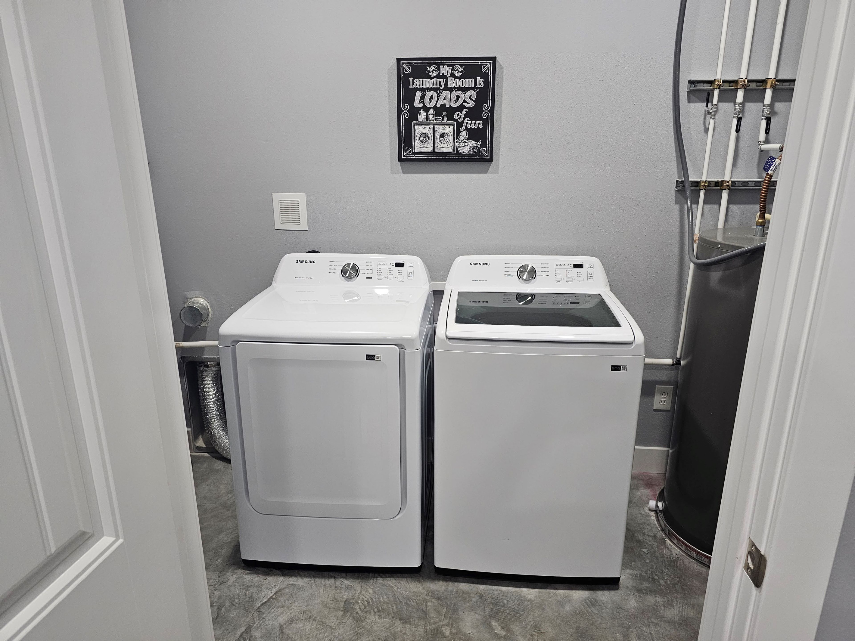 A second set of convenient laundry access for family vacations and longer trips.