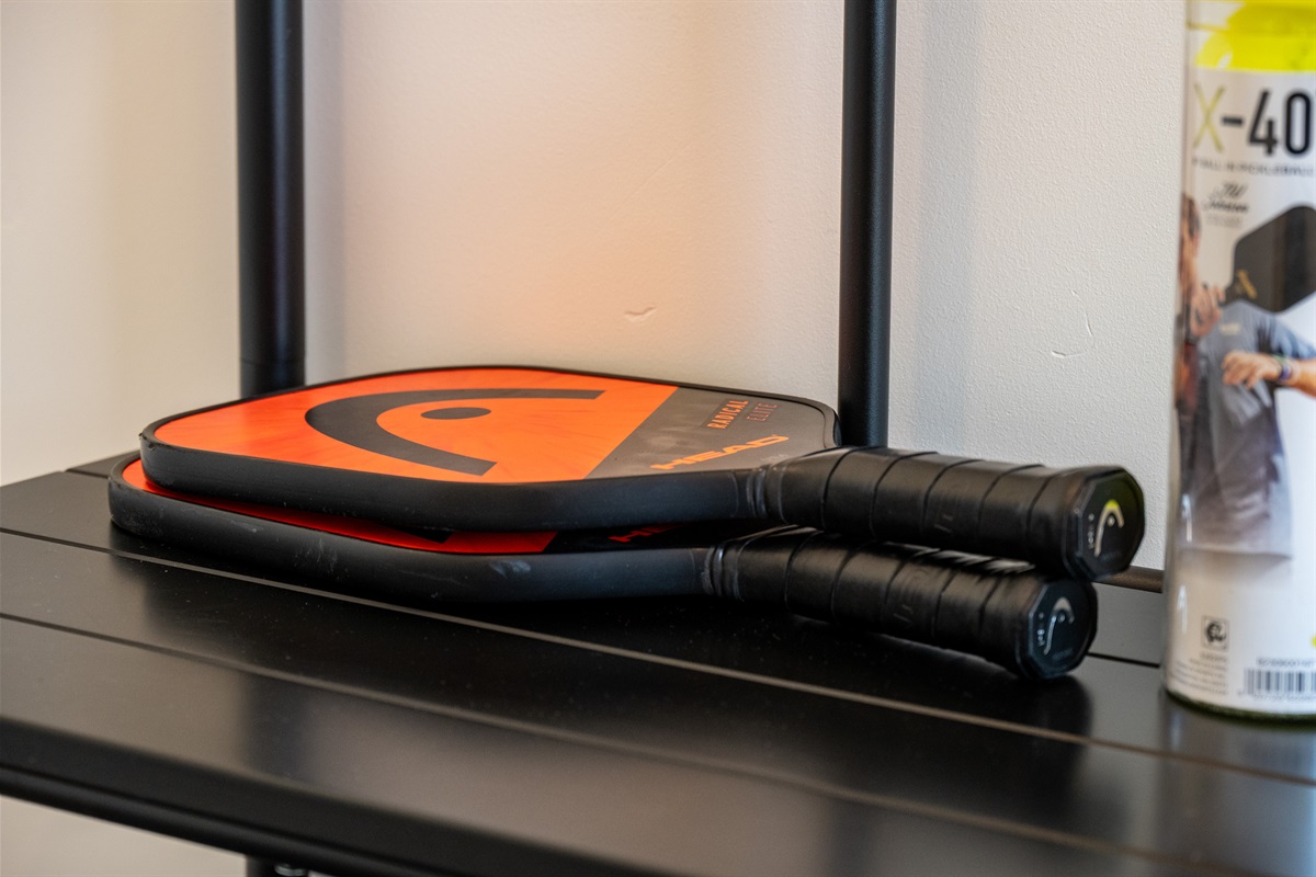 Game-ready pickleball paddles for added fun during your stay.