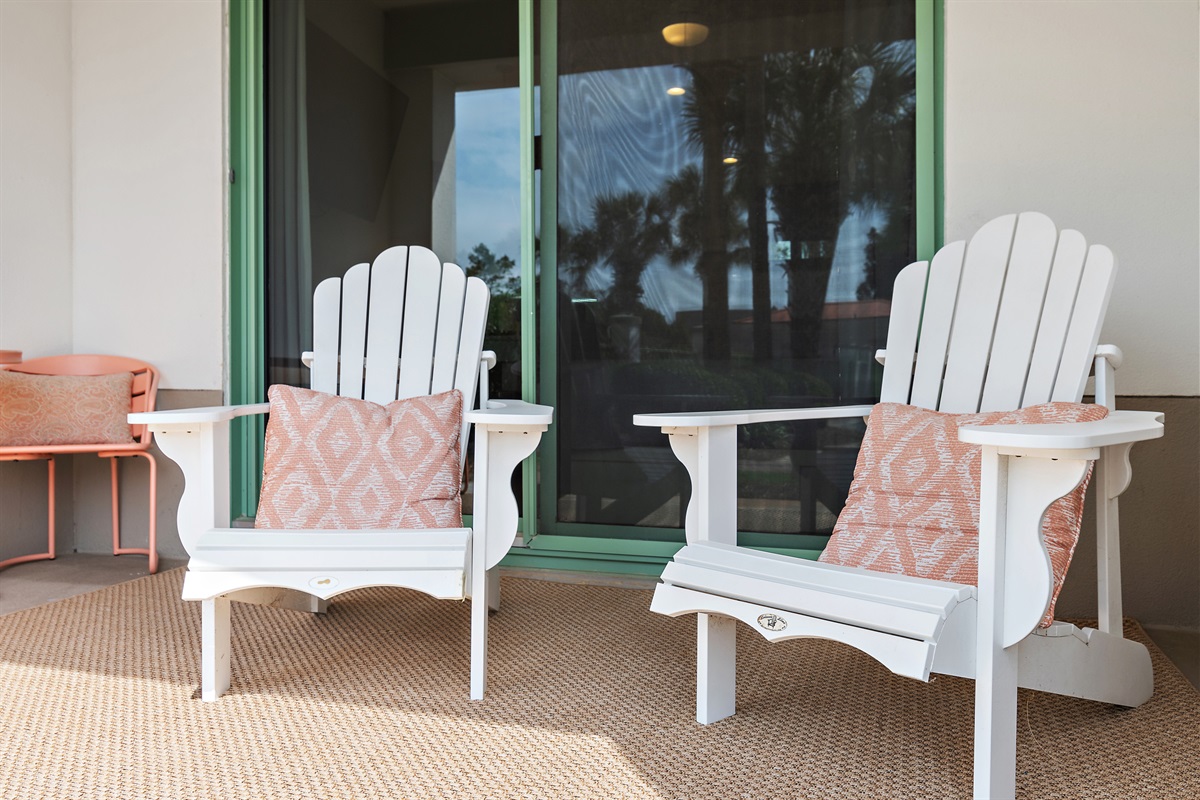 Enjoy your wine or a cup of coffee to finish off or start your day. Relax.  You can hear the waves from our patio. :)