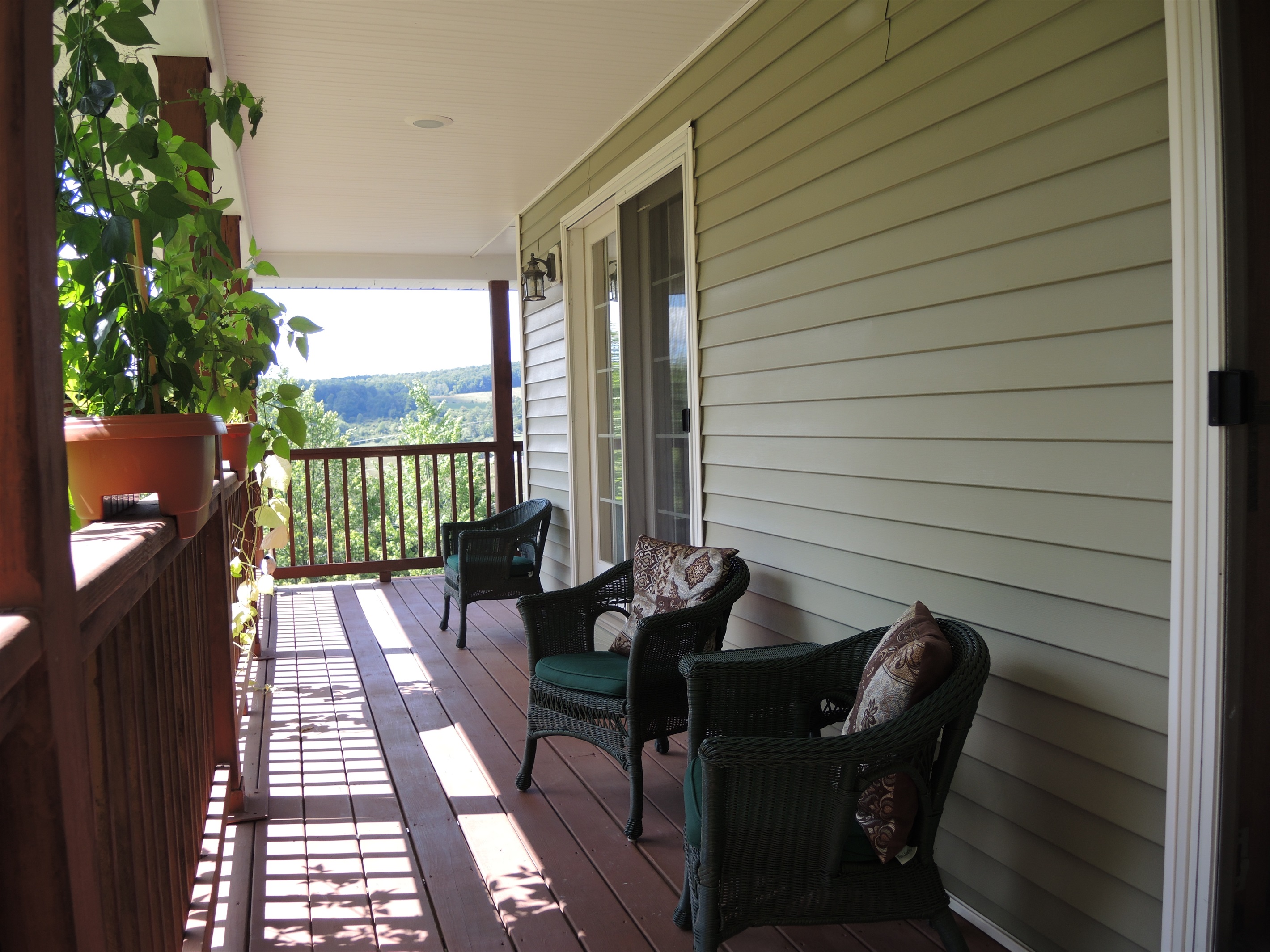 Side portion of wrap around porch