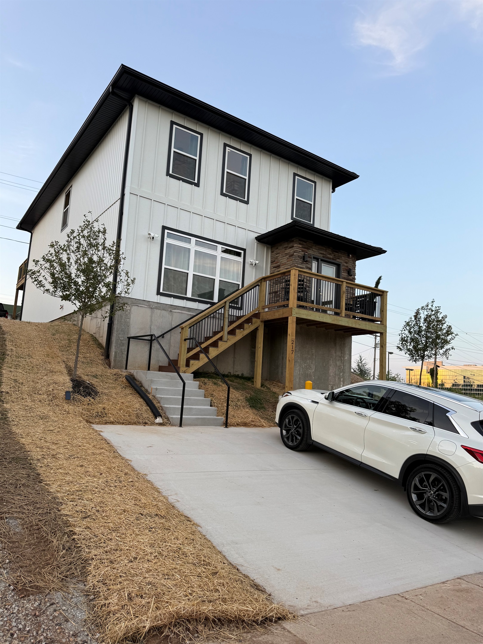 2 parking spaces at front entry 