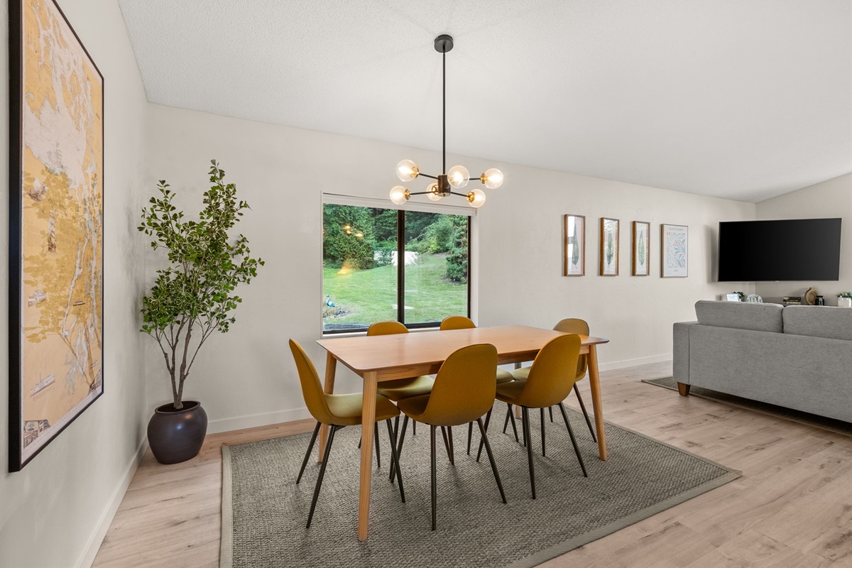 Spacious dining area —perfect for meals and gatherings