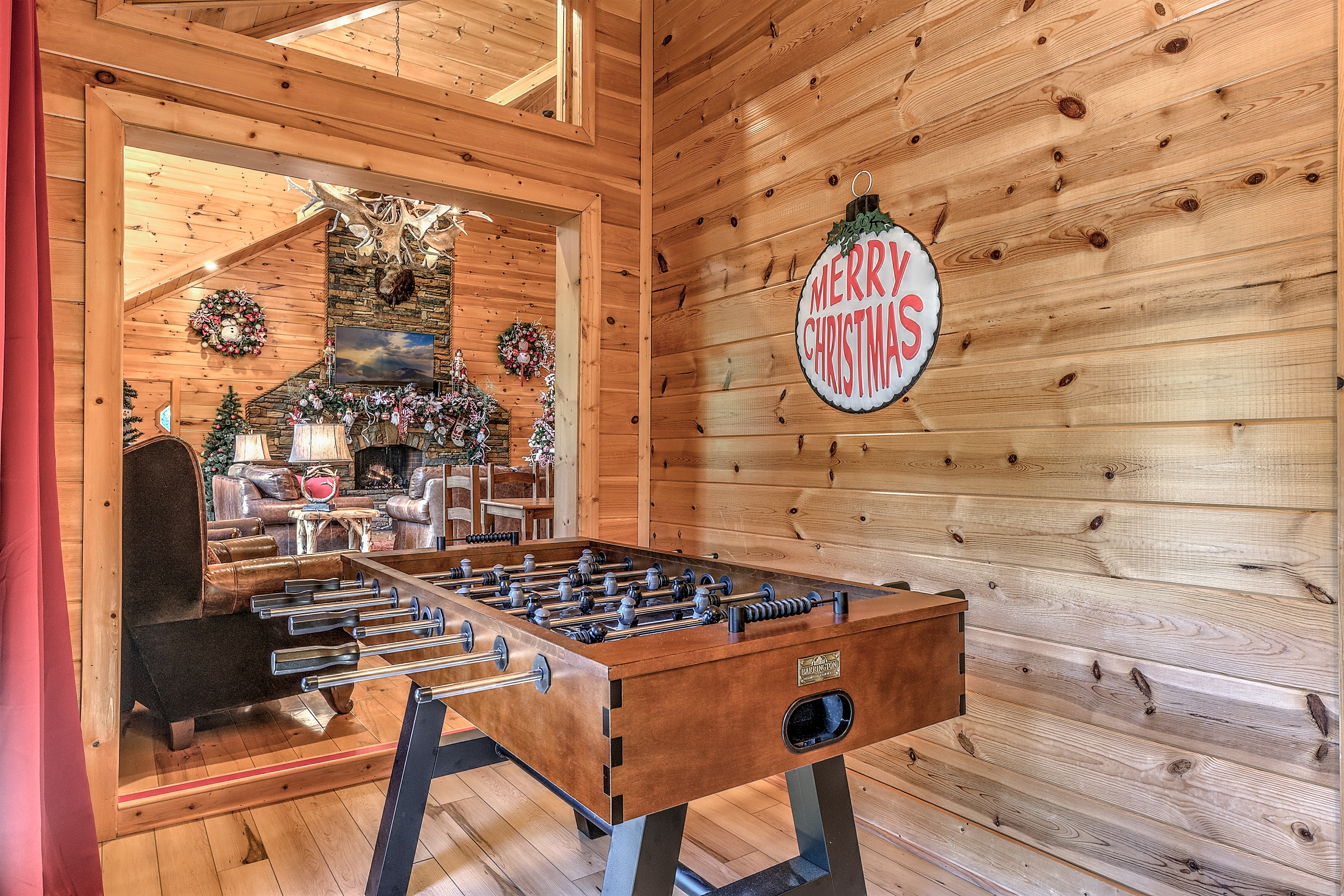 foosball off great room
