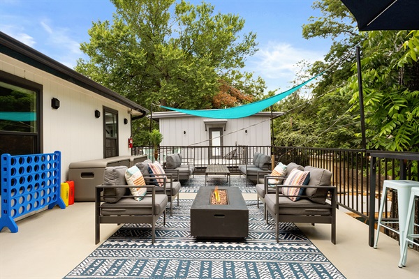 Sip cocktails under the sun or gather around the fire pit with friends!